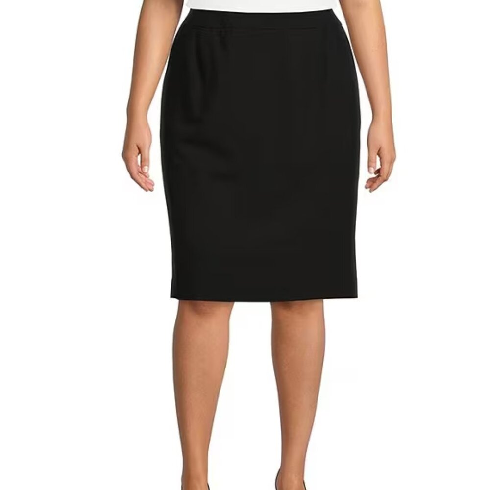 Calvin Klein Straight Fit Suit Skirt Women's Plus Size 14W Blue Lined Office